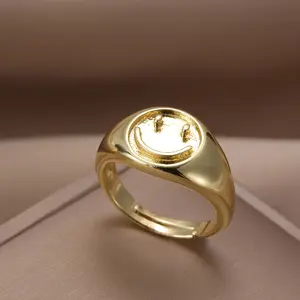 Smiling Seal Adjustable Ring for Women Cute Fashion Jewelry Gift for Best Friend Sister or Loved One Perfect for Daily Wear Party Outfit and Special Occasions