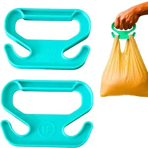 Handle Magic - Set of 2 Bag Carriers | Ergonomic Grip and Bag Holder | Pocket Size | Lightweight & Comfortable for Shopping & Travel - Made in USA (Green, Yellow)