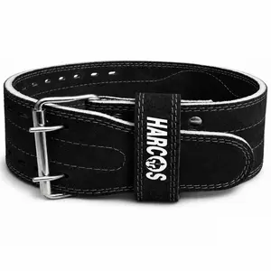 HARCOS 8MM Genuine Suede Leather Weightlifting Belt for Men & Women – Heavy Duty Powerlifting Gym Belt for Squats, Deadlifts & Strength Training
