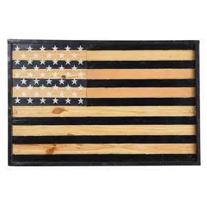 36” American Wood Flag Wall Decor