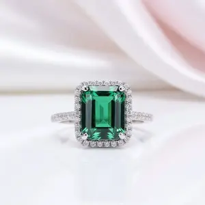 Amazing 3.5 Carat Emerald Cut Halo Engagement Ring