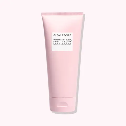 Glow Recipe Watermelon Glow Pink Dream Body Cream - Korean Skin Care Unisex Hydrating Fruit Lotion with Hyaluronic Acid, AHA, Glycerin, Vitamins, Natural Butters, Daily Dry Skin Smoothing, Lightweight Cuticle Care Item