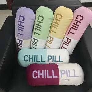 Funny Chill Pill Pillow, Cute & Cozy Decoration for Preppy Room Decor, Perfect Gift for Friends & Family, Ideal for Relaxing Moments