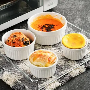 Dessert Bowl Set, 4 Counts/set Mini Baking Cup, Heat Resistant Dessert Cup, Kitchen Baking Supplies for Home Use