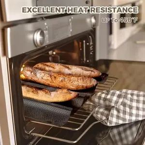 Nonstick Baguette Pans for Baking, 2/3/4 Loaf Sizes, Ideal for French & Italian Bread, Durable Kitchen Utensils, 1pc