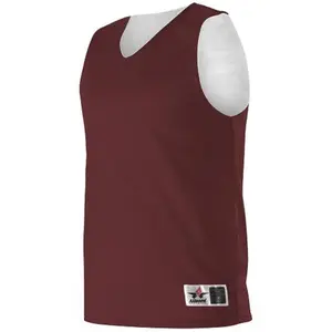 Alleson Athletic Maroon Youth Reversible Mesh Tank Top Basketball Jersey