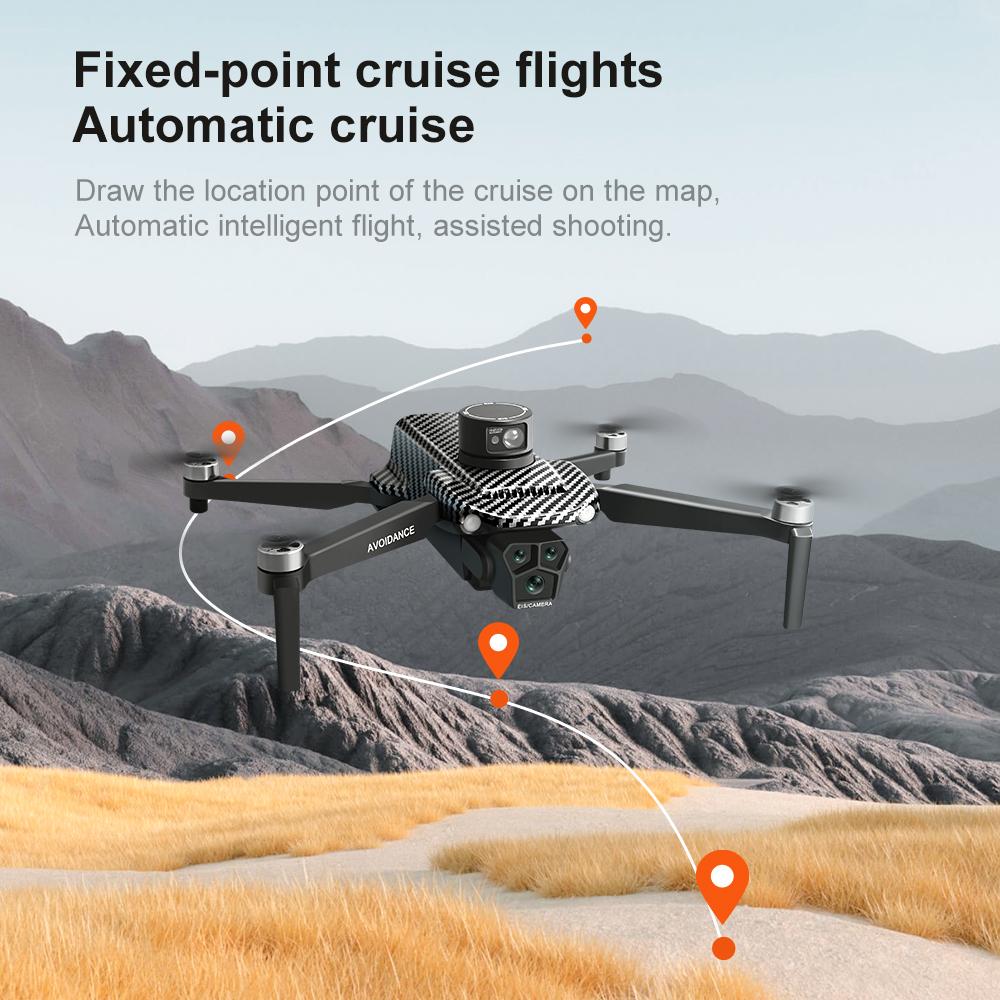 GPS Drone for Adults with 4K Dual Camera, FPV RC Quadcopter, Auto Return, GPS Follow Me, Circle Fly, 4.5" LCD Tablet Screen, Brushless Motor, Lightweight Foldable Drone for Beginners, 2 Batteries + Carrying Case Bundle Obstacle Avoidance optical flow