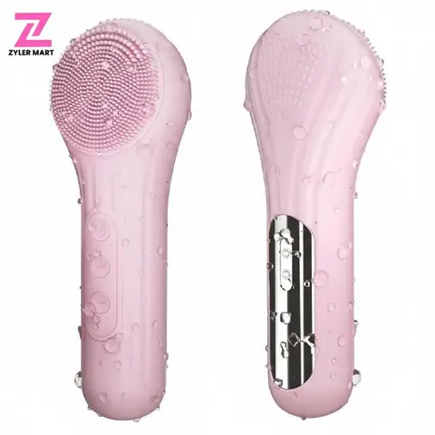 Electric Facial Cleansing Brush - Silicone Face Scrubber, Rechargeable Battery-Powered Exfoliator, 3 Cleaning Modes, IPX7 Waterproof, Relaxing Firming Soothing Massage Device for Men & Women (Deep Pore Cleansing, Blackhead Removal)