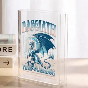 Basgiath War College Acrylic Book Vase, Fourth Wing Dragon Vases, Bookish Birthday Gift, Fantasy Home Decor