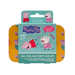 Smart Care Peppa Pig First Aid Kit with Reusable Storage Tin, 33PC