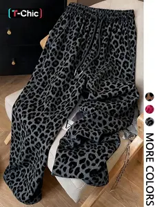 These Leopard Print Pants are Cozy Loungewear Goals  Plush Sherpa Wide Leg Drawstring Adjustable Lounge Pants
