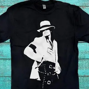 Michael Jackson Smooth Criminal T-Shirt - Boxy Fit 100% Sustainable Cotton Heavyweight Tee with Tear-Away Label & Oeko-Tex Certified Graphic Vintage Memorial T-shirt for an idol Music T-shirt