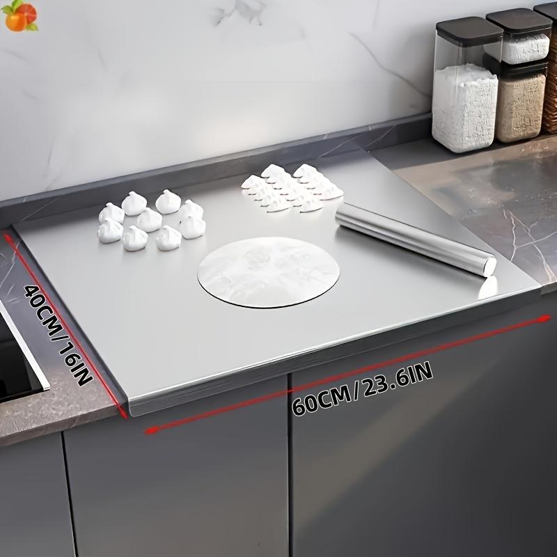 304 stainless steel  Stainless Steel Cutting Board, Suitable For Baking And Kneading Dough. A Must-have For A Safe Kitchen. High-temperature Barbecue Board For Breakfast Plates. Made Of High-quality 304 Stainless Steel, Thicken To 0.06 Inches