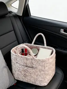 Car Interior Storage Basket, Clothing Book Work Supplies Home Organizer Bag, Space Saving Multi-Purpose Car Accessory