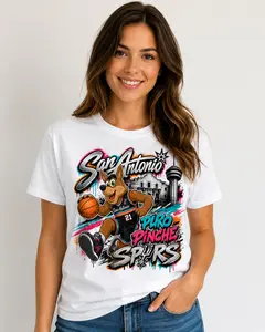 [Sale up to 50%] [Free Ship] Puro Pinche Spurs T-Shirt, San Antonio Basketball Mascot, Go Spurs Go Sublimation, Fiesta Colors Game Day Graphic, Texas Team
