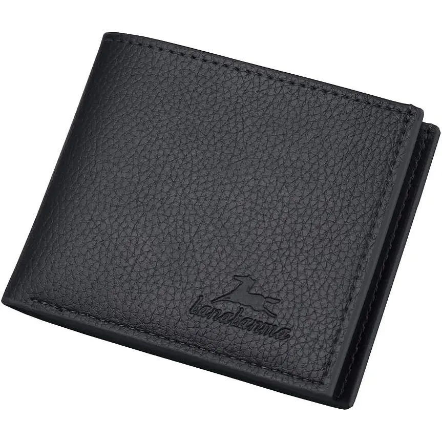 Slim Wallet for Men with  Purse, Minimalist Wallet with Zipper, Bifold Mens Wallets with Credit Card Holder, PU Leather Men's Wallet with  Clip, Carteras Para Hombres (BLACK)