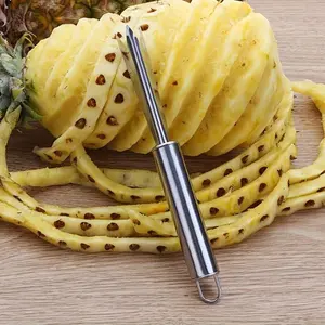 Stainless Steel 1pc Pineapple Peeler & Slicer – All-in-One Kitchen Tool with Comfort Grip Handle, Includes Fork and Shovel for Easy Fruit Prep, Durable and Easy to Use