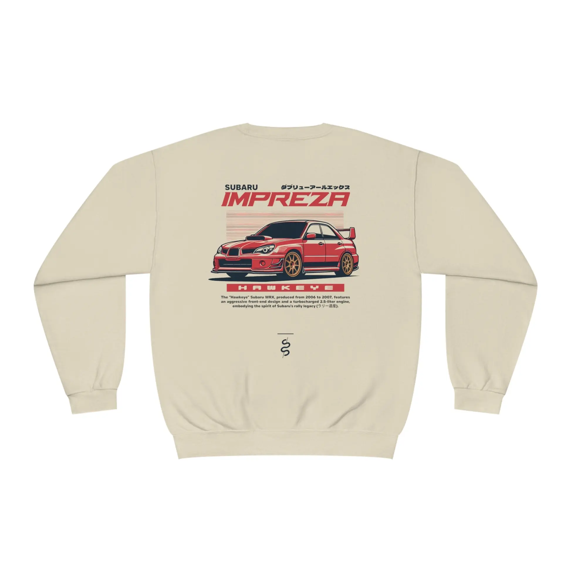 Subaru Impreza WRX STI Hawkeye 2006-2007 T Shirt Sweatshirt Hoodie 2 Sided Gift for Car Lovers