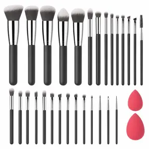 Professional Makeup Brush Set 15PCS, Soft Cosmetic Brushes Kit with Beauty Sponge for Face and Eye Makeup