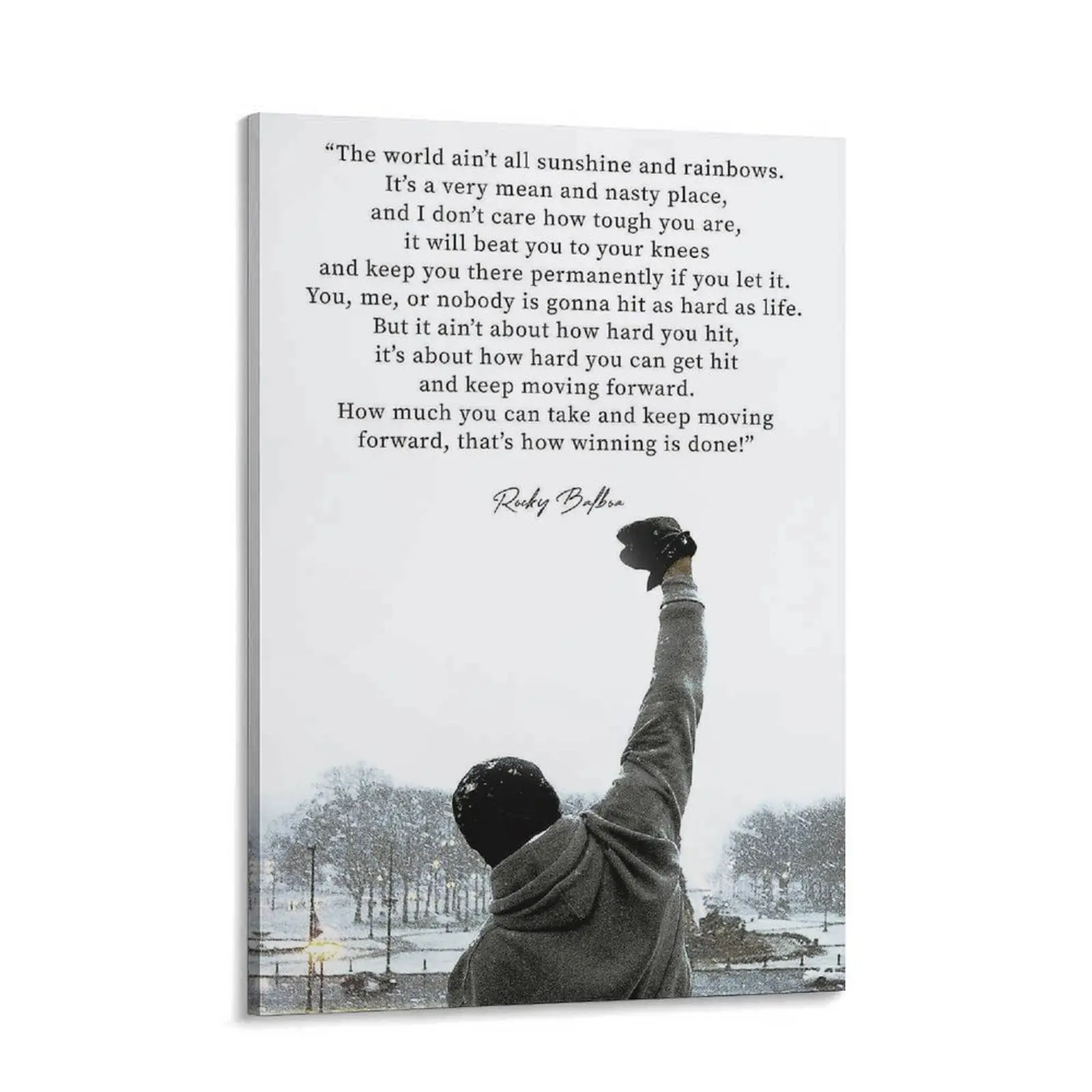 Rocky Balboa Motivational Movie Quote Print Poster - Unframed Wall Art, Multi-Size Customizable Home Decoration, Bedroom Decor Accent & Gift (Home Supplies)