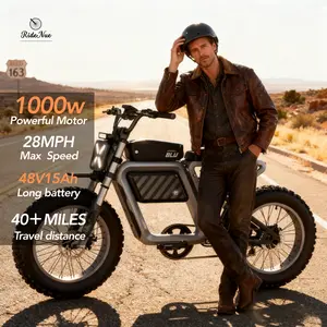 Forever BLU Bondi Electric Bike 750W High Speed Motor 48V 15Ah Removable Battery Up to 90 Miles Range 28 MPH Top Speed Full Suspension 20x4.0 Fat Tires Hydraulic Disc Brakes LCD Display,UL 2849 Certified