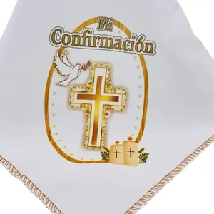 12pcs Confirmation Party Favors Napkins Recuerdos para Confirmación with Dove and Chalice Design