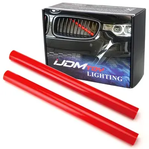 iJDMTOY Dual Sport Red Behind Kidney Grille V-Bar Decoration Cover Trims, For BMW Gxx 5 6 Series X3 X4 X5 X6 X7