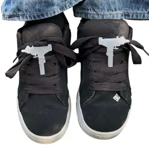 uzi machine gun shoelace charm accessory