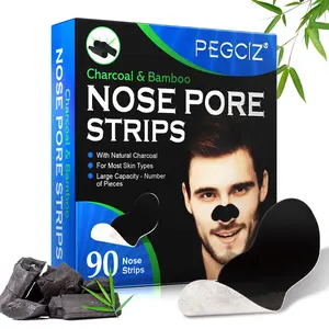 PEGCiZ and Blackhead Removal Nose Strips 90 Count, Effective Deep Cleansing, Ideal for Oily Skin and Pores Minimization, Nose Sticker