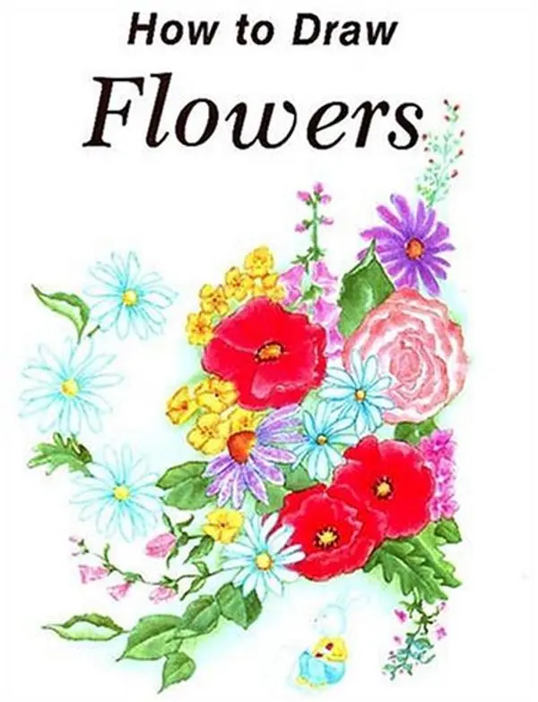 Used Paperback Book - How to Draw Flowers: Drawing Guide for Art Enthusiasts to Learn, 0.59 lbs (English Language)