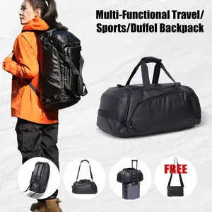 Multi-Functional Travel Sports Duffel Backpack - 40L Capacity, Waterproof, Insulated Front Pocket, Ventilated Shoe Compartment, Lightweight, Ideal for Camping, Hiking, Trips