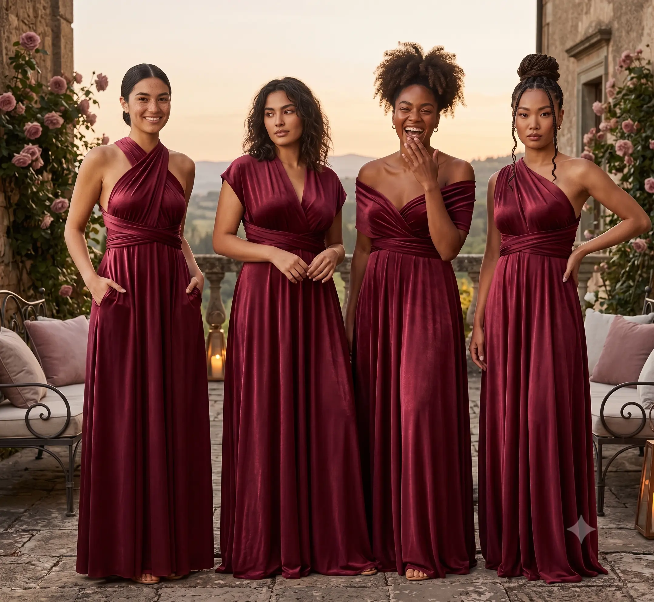 Women's Minimalist Convertible Infinity Maxi Dress - Sleeveless Multiway Wrap Gown with Fabric Pocket, Elegance & Fashion for Weddings, Formal Evening Occasions, Breathable, Wrap Dress, Stretch Satin, Floor Length