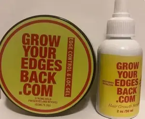 Grow Your Edges Back Dynamic Duo Edge Control & Growth Oil 150ml & 30ml Non-Greasy Formula for Strong Hold & Hair Growth with FREE Edge Brush Daily Nourishing Organic Haircare Smooth