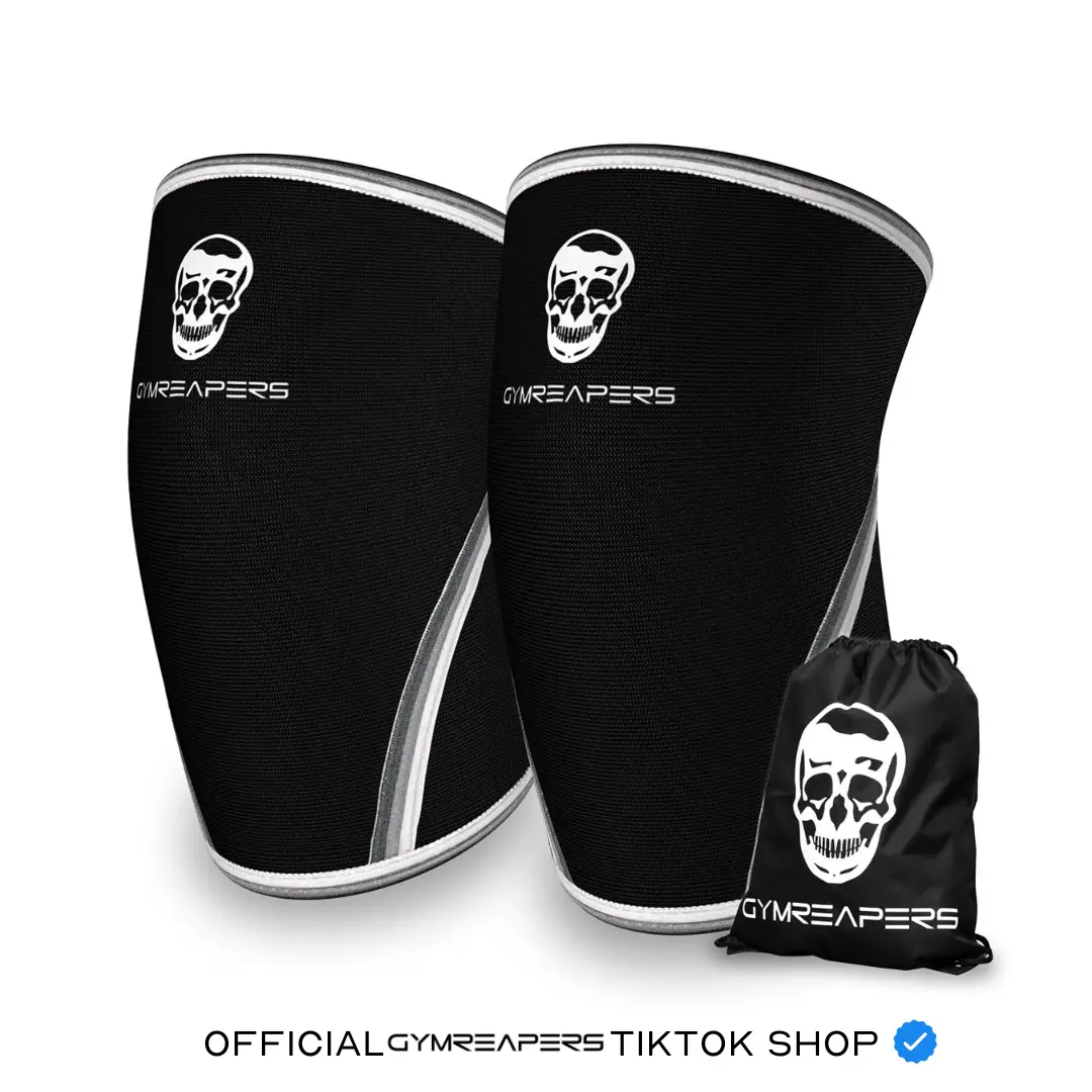 Gymreapers 7MM Neoprene Knee Sleeves Pair for Squats Deadlifts Leg Day Powerlifting Support with Reinforced Stitching USAPL IPF USPA Approved & Free G