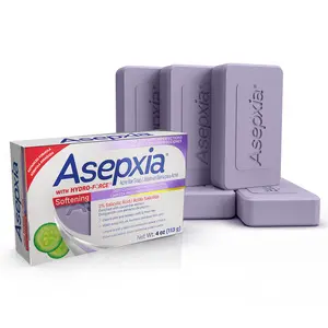 Asepxia Cleansing Bar Softening. 5 Pack. Skin Deep Cleanser for Acne, Facial Wash, Moisturizing and Exfoliating, Comfort, Skin Repair, 4 Ounce  - 5 Pack - Perfect for All Skin Types