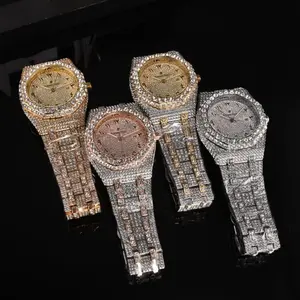 [Must-Have 2026]High quality iced out  wrist watch automatic waterproof bling bling