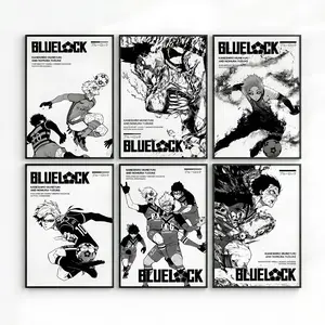 Blue Lock Anime Poster - The Striker Collection - Itoshi Sae, Shidou Ryusei, Yoichi Isagi - Canvas Print, Minimalist Aesthetic, Japanese Artwork, Gift for Anime Fans