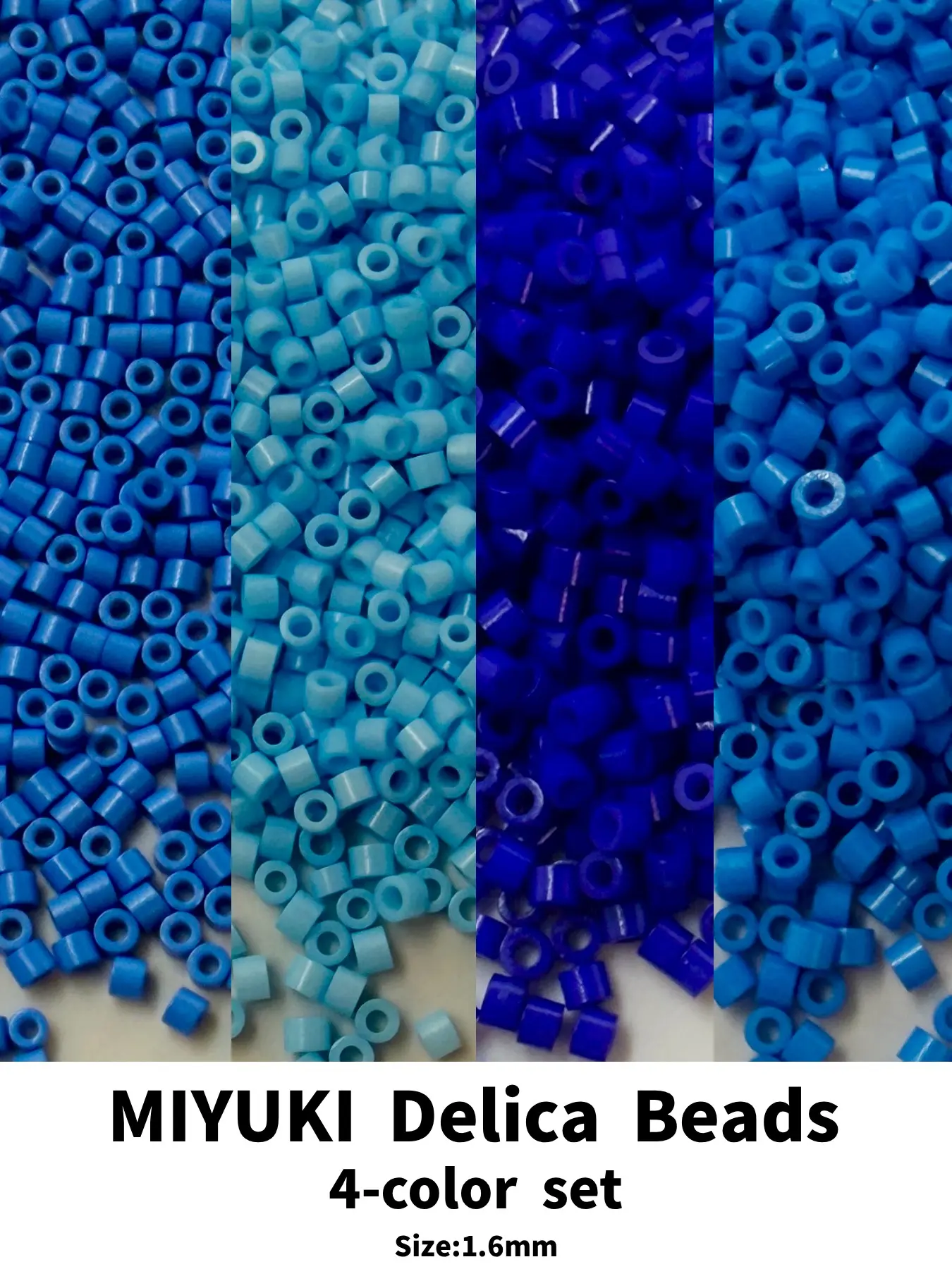 4 Colors Set 3652pcs Miyuki Delica Beads, 1.6mm/0.063inch, 20g Total, DIY Jewelry Making, Bracelets, Necklaces, Earrings Materials, Jewelry Making Supplies