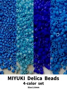 4 Colors Set 3652pcs Miyuki Delica Beads, 1.6mm/0.063inch, 20g Total, DIY Jewelry Making, Bracelets, Necklaces, Earrings Materials