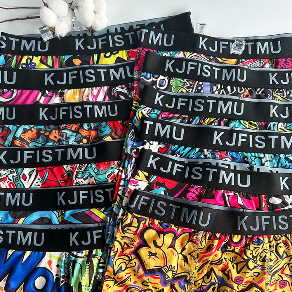 KJFISTMU 12-piece set of men's boxer briefs with stylish printed patterns, long-length men's boxer briefs, soft and breathable, trendy graffiti sports underwear, men's underwear, cycling shorts Men's Clothing Set Fabric Menswear KJFISTMU 12-piece set of men's boxer briefs with stylish printed patterns, long-length men's boxer briefs, soft and breathable, trendy graffiti sports underwear, men's underwear, cycling shorts Men's Clothing Set Fabric Menswear