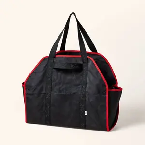 Waxed Canvas Log Carrier Black/Red - Woolrich
