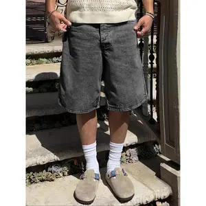 Men's Solid Color Denim Shorts, Regular Fit Casual Comfy Fashion Basic Shorts for Daily Wear, Men's Bottoms for All Seasons, Casual Street Shorts