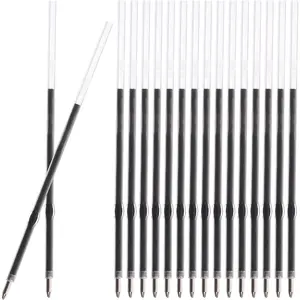 30 Pieces 1mm Medium Point 4.2 Inch Black Ink Retractable Ballpoint Pen Refills Smooth Writing for Click Pens