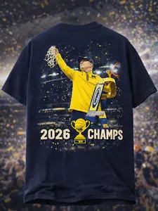 Michigan Basketball Champions 2026 One Sided Tee