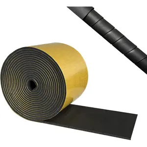 Pipe Insulation Tape 4 Inch x 16.5 , Self Adhesive Pipe Insulation Wrap  Tape 1/8 Inch Thick, AC Line Insulation Tube Cover for HVAC, Indoor and Outdoor Pipes, Protection