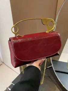 Women's Elegant Solid Color Handbag,Fashionable PU Leather Crossbody Bag for Daily Used, Casual Trendy Versatile High-end Daily Commuting Bag,Handbag Shoulder Purse
