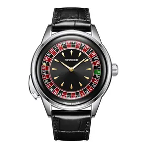 Classic White Dial Roman Numeral Men Automatic Watch, Minimal Gentleman Luxury Business Gift