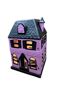 Haunted House Halloween Cute Purple Light Up Wax Warmer Fall Essential Oil Melter