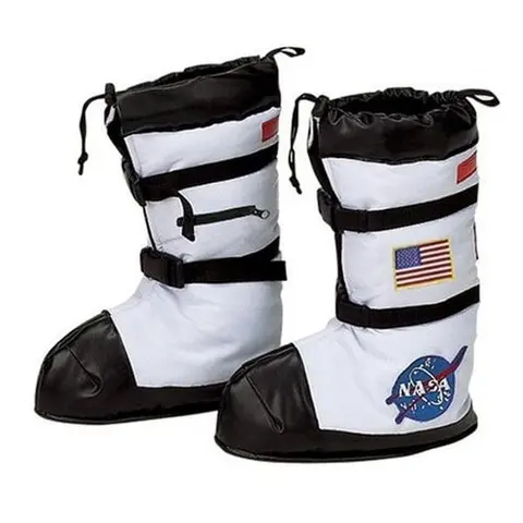 212 MAIN Jr. Astronaut Costume Boots Set - Official NASA Logo & Patch Space Theme Wear-Over-Shoes, Special Zipper Compartment, Full Shoe Cover, Medium (Fits Jr. Astronauts Up to 9 in) (Sports & Outdoor, Winter Sports, Snowboarding), Up To 9 Inch
