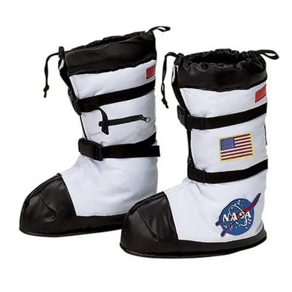 212 MAIN Jr. Astronaut Costume Boots Set - Official NASA Logo & Patch Space Theme Wear-Over-Shoes, Special Zipper Compartment, Full Shoe Cover, Medium (Fits Jr. Astronauts Up to 9 in) (Sports & Outdoor, Winter Sports, Snowboarding), Up To 9 Inch